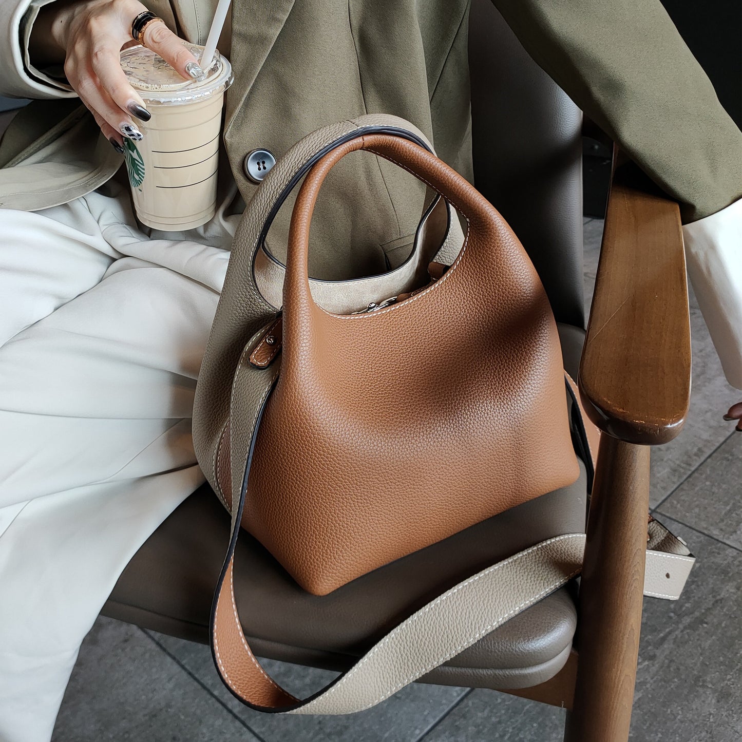 Le Sac Tendance Minalova,  en Cuir de Vache
